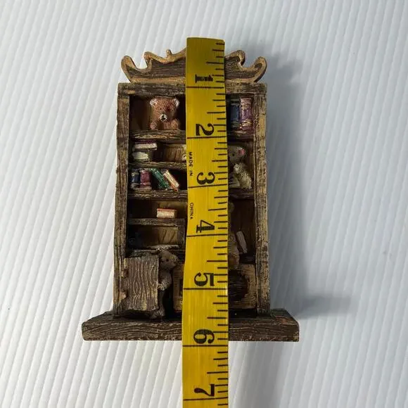 Russ Berrie Bears From The Past Book Shelf Collectibles Figurine Mini Dollhouse - Picture 9 of 13